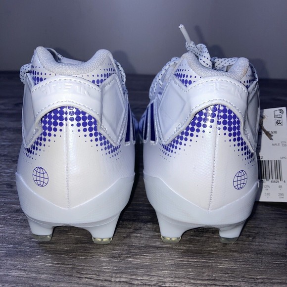 Adidas adizero FREAK 22 Low White Purple Football Cleats HP8782 Men Size 13 New main image 7